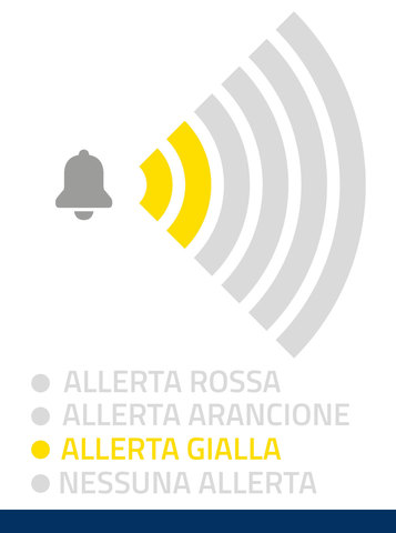 Emesso Bollettino allerta GIALLA - Attivata Fase Operativa ATTENZIONE